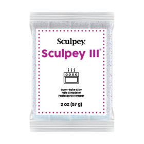 SCULPEY - III - White Glitter - Pain 2 oz (57 g)
