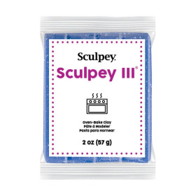 SCULPEY - III - Blue Glitter - 2 oz (57 g) Bar