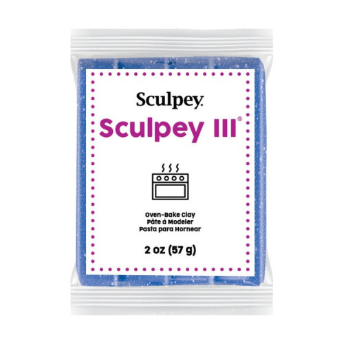 SCULPEY - III - Blue Glitter - 2 oz (57 g) Bar