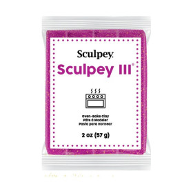 SCULPEY - III - Violet Glitter - 2 oz (57 g) Bar