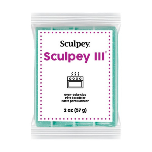 SCULPEY - III - Turquoise Glitter - 2 oz (57 g) Bar