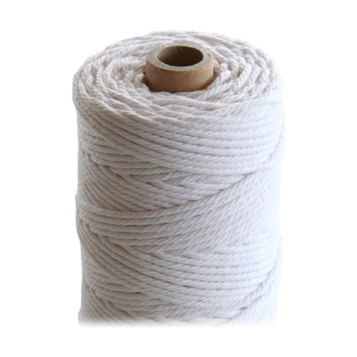 ARTEMIO - Bobine de Ficelle Coton Câblé - 2.2 mm x 70 m - Blanc