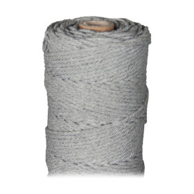 ARTEMIO - Cabled Cotton String Spool - 2.2 mm x 70 m - Grey