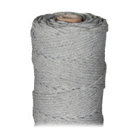 ARTEMIO - Cabled Cotton String Spool - 2.2 mm x 70 m - Grey