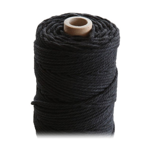 ARTEMIO - Cabled Cotton String Spool - 2.2 mm x 70 m - Black