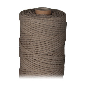 ARTEMIO - Cabled Cotton String Spool - 2.2 mm x 70 m - Brown