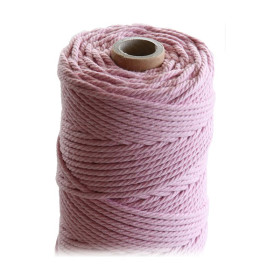 ARTEMIO - Cabled Cotton String Spool - 2.2 mm x 70 m - Light Pink