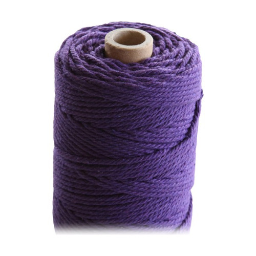 ARTEMIO - Cabled Cotton String Spool - 2.2 mm x 70 m - Purple
