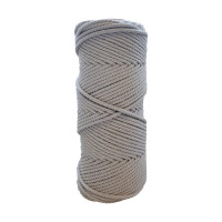ARTEMIO - Bobine de Ficelle Coton Câblé - 3 mm x 60 m - Gris