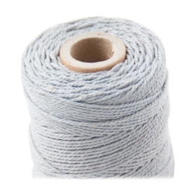 ARTEMIO - Cabled Cotton String Spool - 4 mm x 33 m - Grey