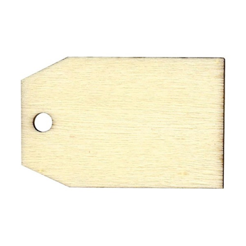 ARTEMIO - Porte-Clés en Bois - Rectangles 3,5 x 5,5 cm - Set de 6