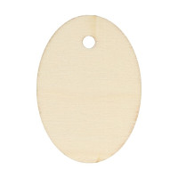 ARTEMIO - Porte-Clés en Bois - Ovales - Set de 6