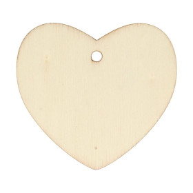 ARTEMIO - Porte-Clés en Bois - Cœurs - Set de 6