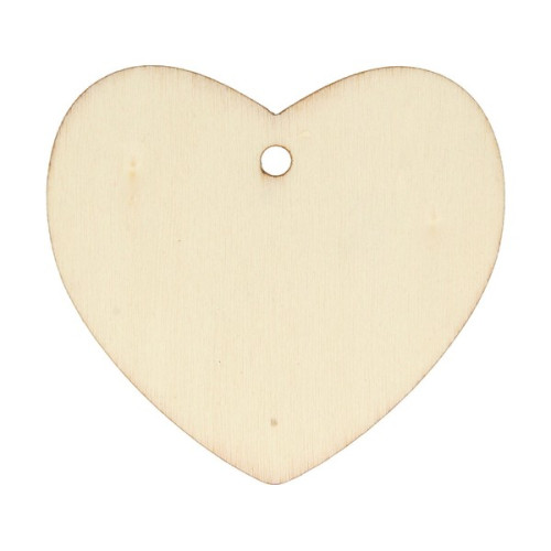 ARTEMIO - Porte-Clés en Bois - Cœurs - Set de 6