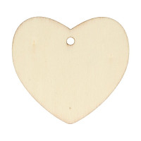 ARTEMIO - Wooden Keyrings - Hearts - Set of 6