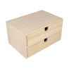 ARTEMIO - Wooden Drawer Block - 2 Drawers - Small