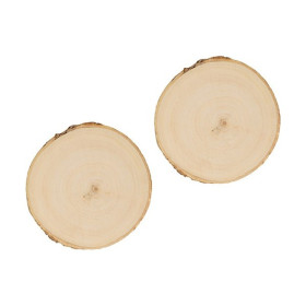 ARTEMIO - Planches Peuplier Rondes - 9-10 cm - Set de 2