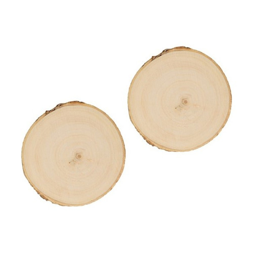 ARTEMIO - Planches Peuplier Rondes - 9-10 cm - Set de 2