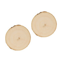 ARTEMIO - Planches Peuplier Rondes - 9-10 cm - Set de 2