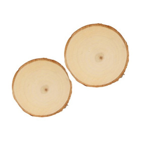 ARTEMIO - Planches Peuplier Rondes - 10,5-12 cm - Set de 2