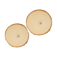 ARTEMIO - Planches Peuplier Rondes - 10,5-12 cm - Set de 2