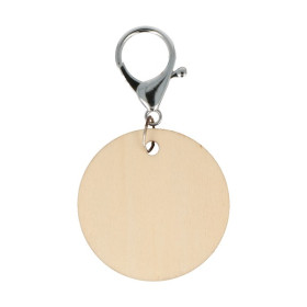 ARTEMIO - Porte-Clés en Bois - Ronds 50 x 5 mm - Set de 3