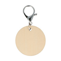 ARTEMIO - Porte-Clés en Bois - Ronds 50 x 5 mm - Set de 3