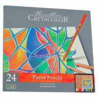 Cretacolor - Fine Art Pastel Pencils - 24 Assorted Colors - Tin Box