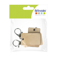 ARTEMIO - Wooden Keyrings - Rectangles 55 x 35 x 5 mm - Set of 3
