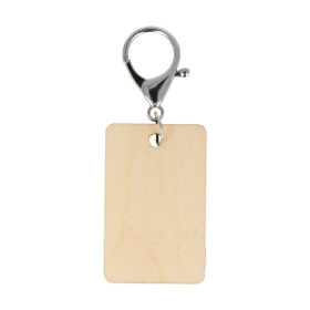 ARTEMIO - Porte-Clés en Bois - Rectangles 55 x 35 x 5 mm - Set de 3