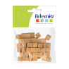 ARTEMIO - Cubes en Bois - Coins Droits - 12 x 12 mm - Set de 72