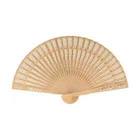 ARTEMIO - Éventail à Décorer - Bois Naturel - 20 cm