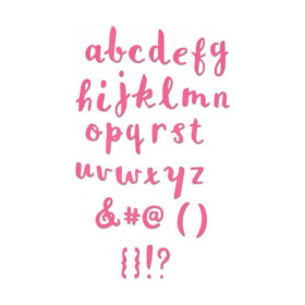 SIZZIX - Cutting Die - Thinlits - Brush Alphabet 38 pieces