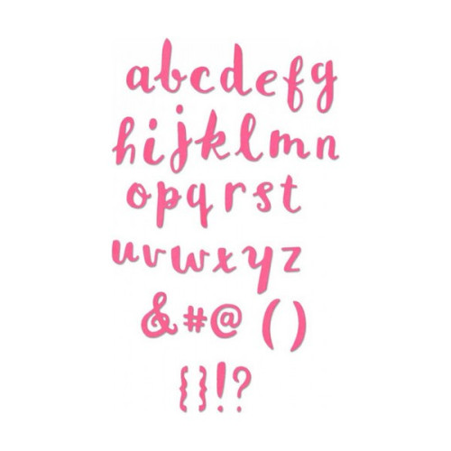 SIZZIX - Matrice de Découpe - Thinlits - Alphabet Brush 38 pièces