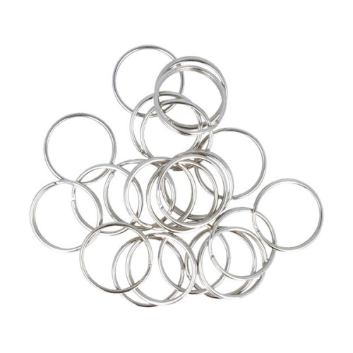 ARTEMIO - Keyring Rings - Round 25 mm - Set of 22