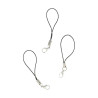 ARTEMIO - Phone Lanyards + Clasps - Black - 7 cm - Set of 15