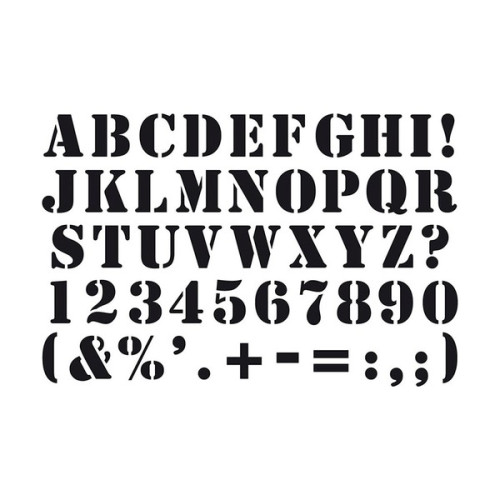 ARTEMIO - Pochoir 10 x 15 cm - Alphabet Gras