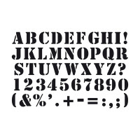 ARTEMIO - Stencil 10 x 15 cm - Bold Alphabet