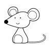 ARTEMIO - Tampon Bois - Souris - 26x26 mm