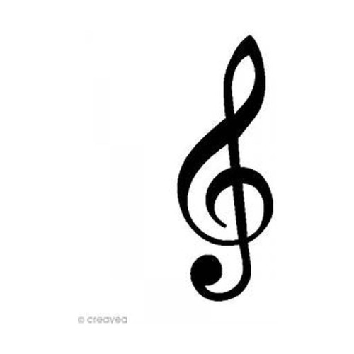 ARTEMIO - Wooden Stamp - Treble Clef - 26x26 mm