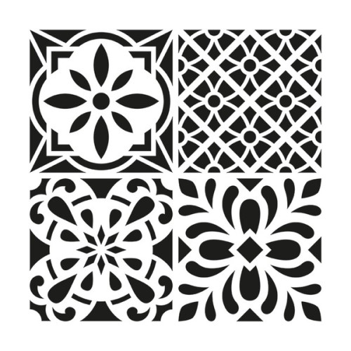 ARTEMIO - Pochoir 30 x 30 cm - Carreau Ciment 1