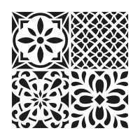 ARTEMIO - Stencil 30 x 30 cm - Cement Tile 1