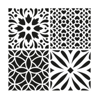 ARTEMIO - Pochoir 30 x 30 cm - Carreau Ciment 2