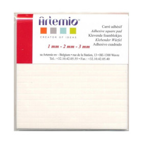 ARTEMIO - Pads 3D Adhésif Mousse - Set de 1083 - 5x5mm - 1/2/3mm