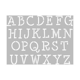 ARTEMIO - Pochoir A4 - Alphabet Majuscules