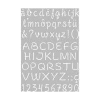 ARTEMIO - Pochoir A4 - Alphabet Majuscules / Minuscules