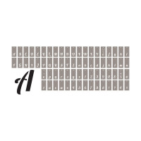 ARTEMIO - Alphabet Stencil Ring - Cursive - 70 Pieces