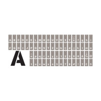 ARTEMIO - Pochoir Alphabet sur Anneau - Imprimerie - 70 Pièces