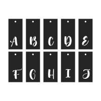 ARTEMIO - Pochoir Alphabet sur Anneau - Calligraphie - 70 Pièces