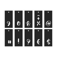 ARTEMIO - Alphabet Stencil Ring - Calligraphy - 70 Pieces